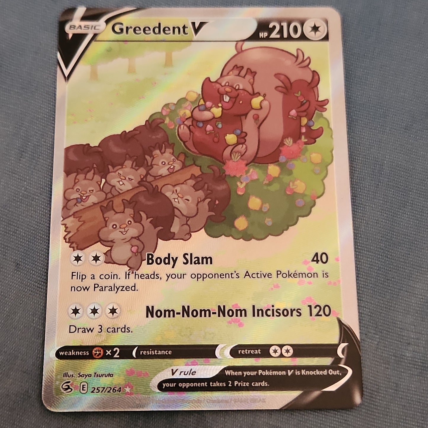 Pokémon Holo Full Art Greedent V