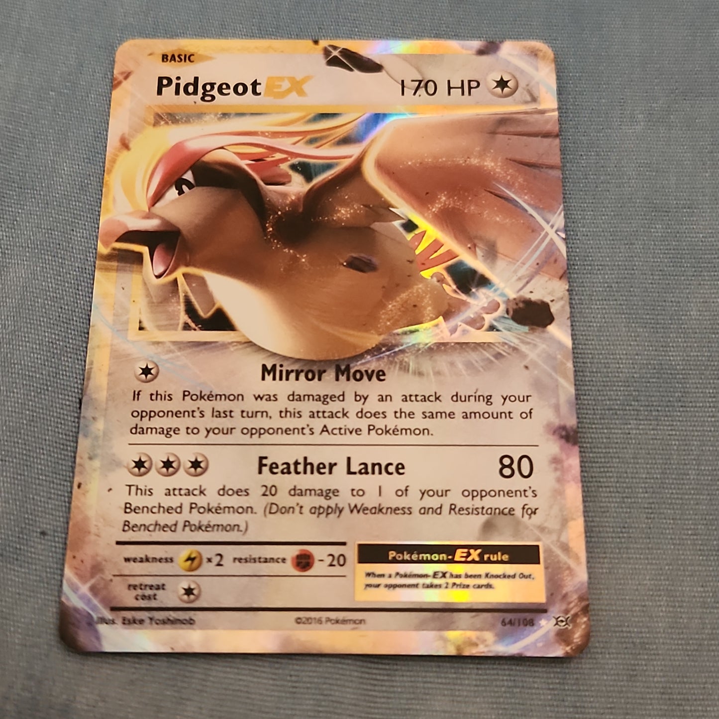 Pokémon Holo Full Art Pidgeot EX