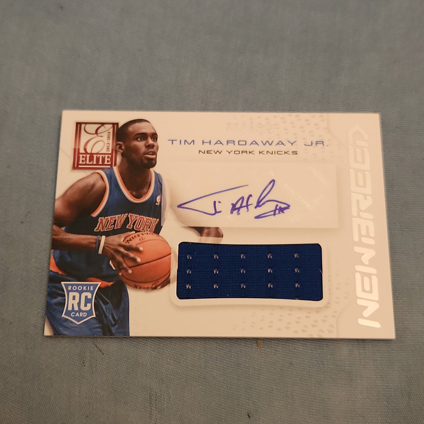 Panini Elite New Breed Tim Hardaway Jr. RC Relic Auto 363/499 #NB-TH