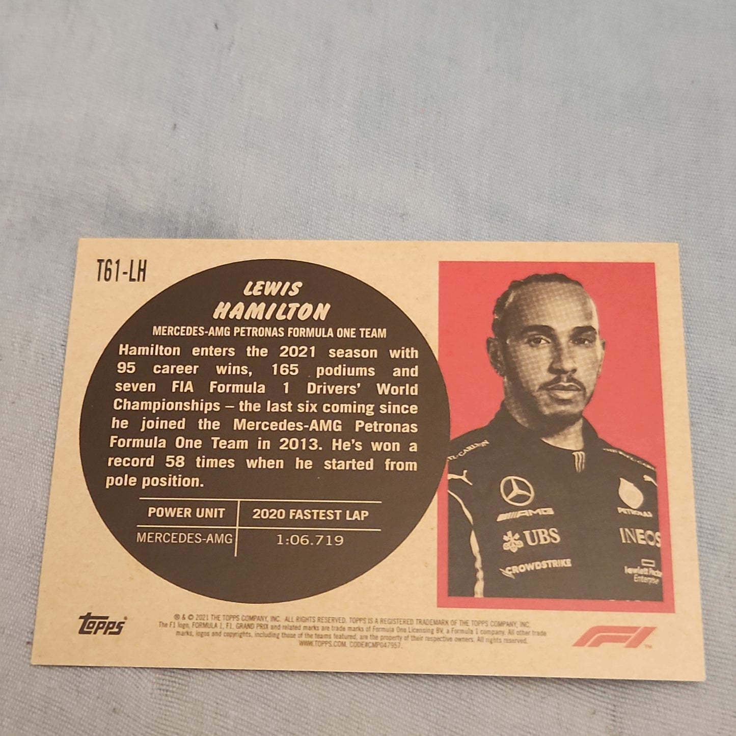 Topps Lewis Hamilton #T61-LH