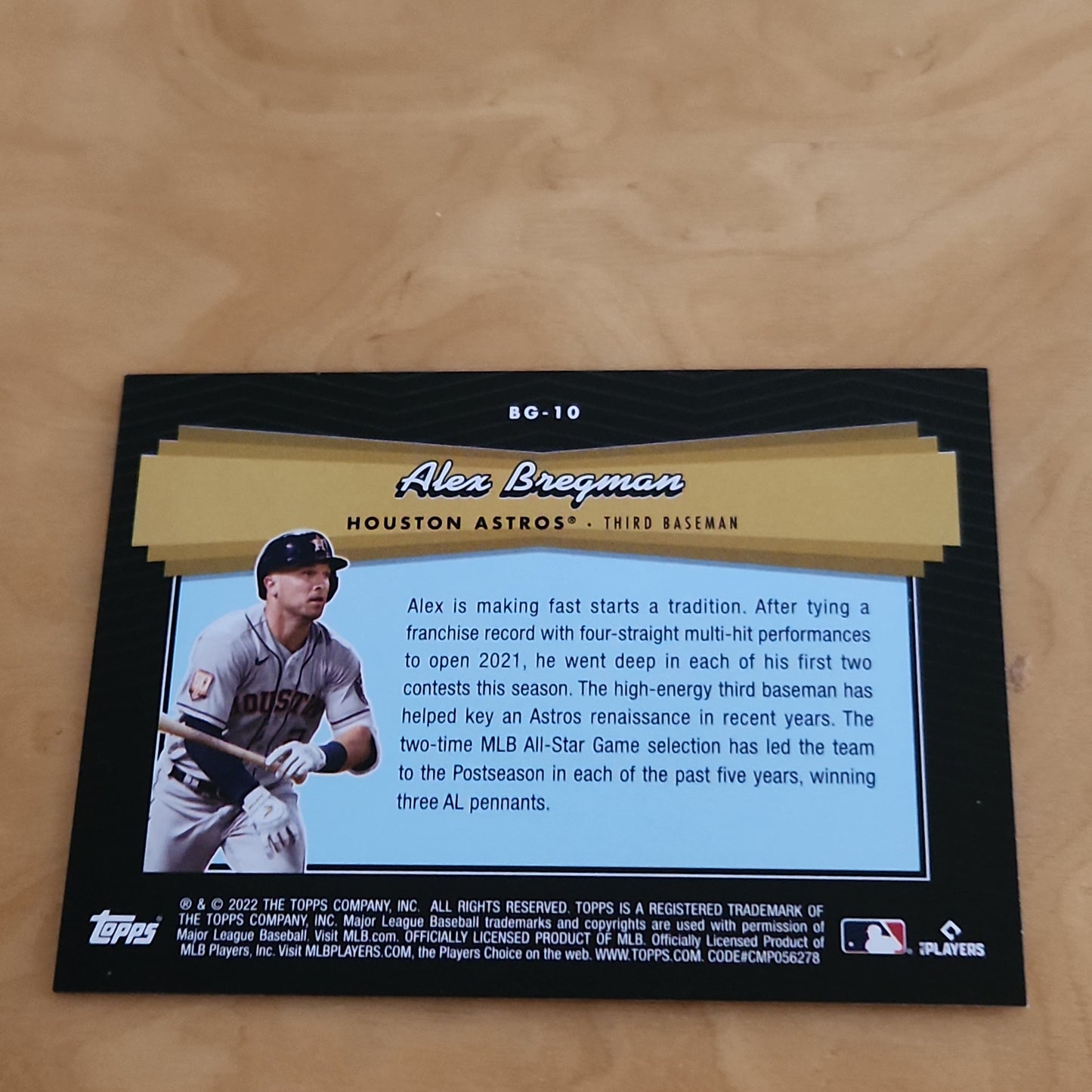 Topps Spectle Alex Bregman #BG-10