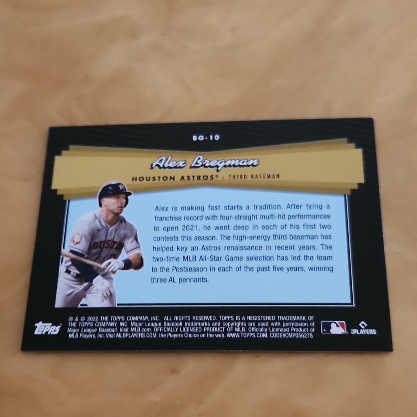 Topps Spectle Blue Alex Bregman #BG-10