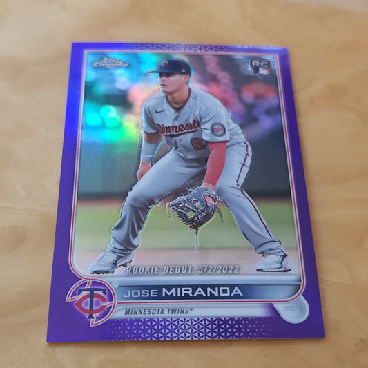 Topps Chrome Purple Jose Miranda RC #USC6
