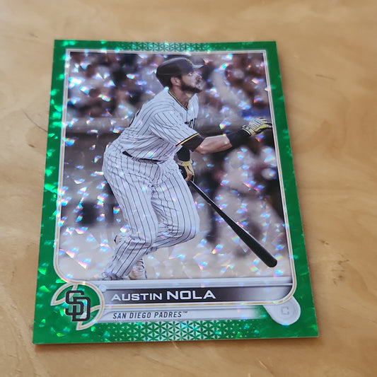 Topps Brown Updated Series Green Cracked Ice Austin Nola 397/499 #US133