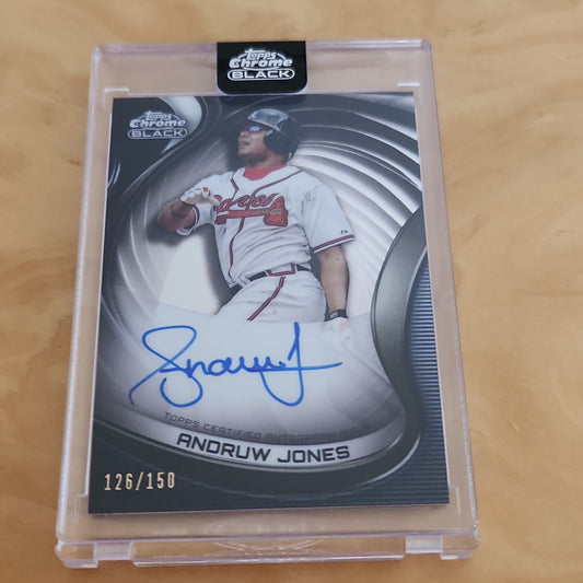 Topps Chrome Black Andruw Jones Auto 126/150  #CBA-AJO