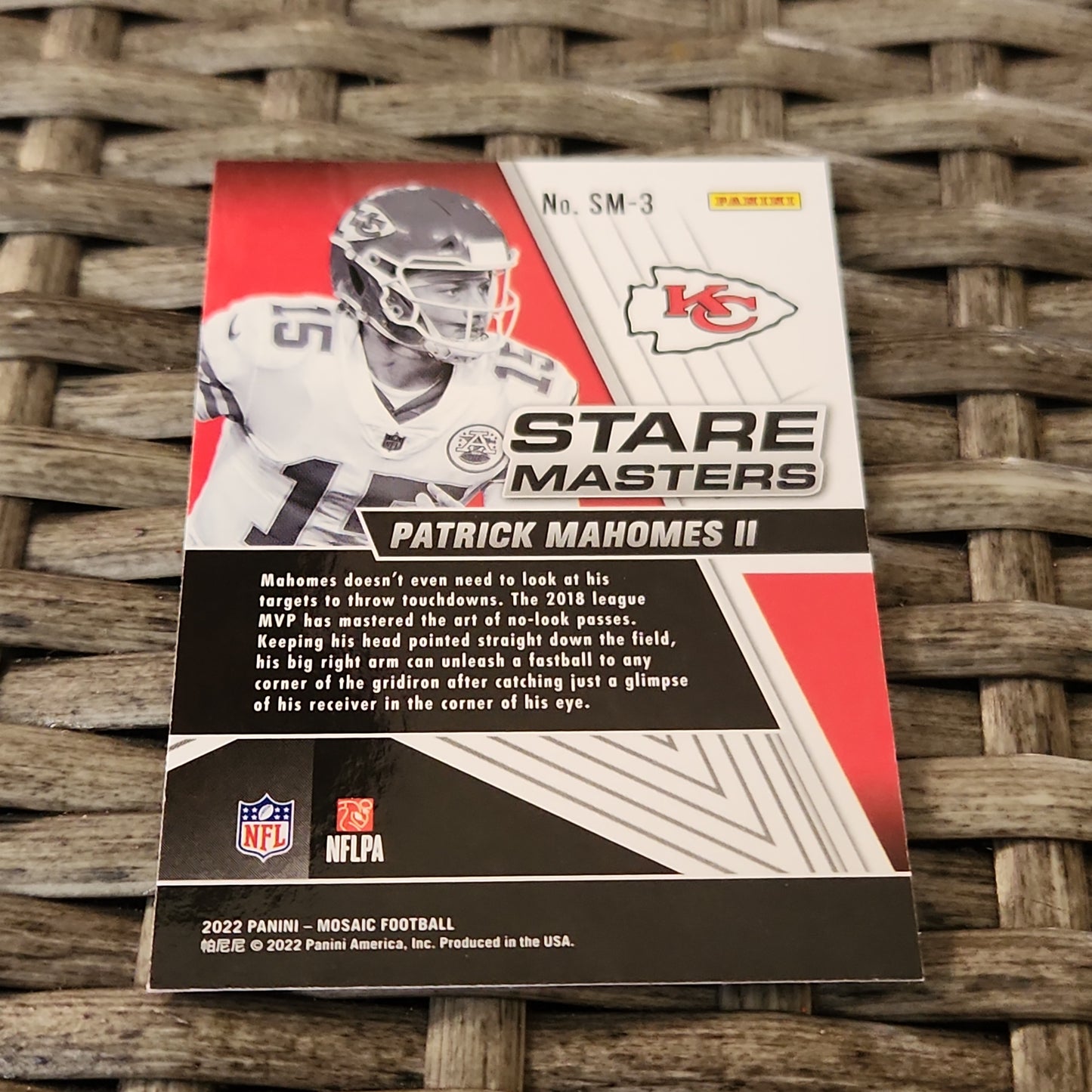 Panini Mosiac Stare Masters Patrick Mahomes II #SM-3