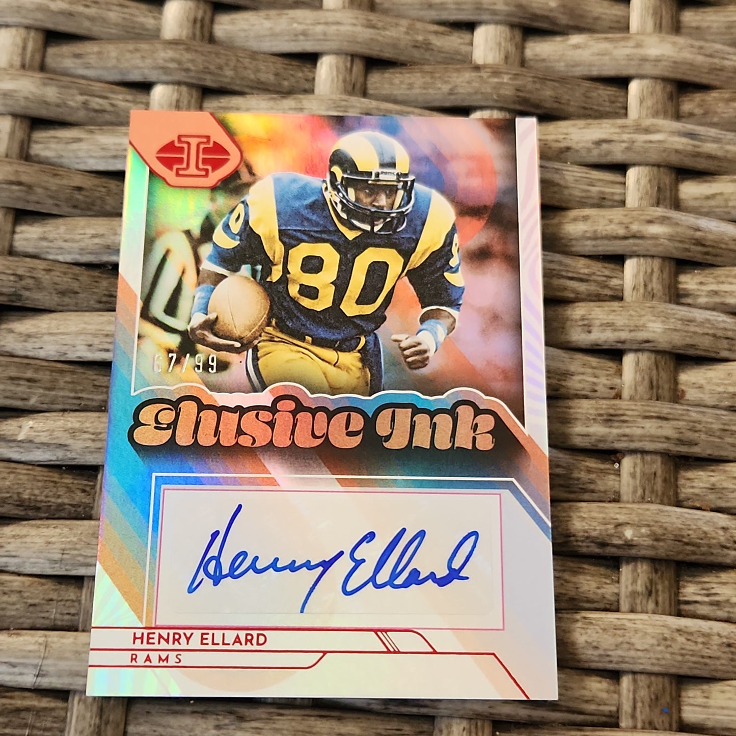 Panini Illusions Elusive Ink Henry Ellard Auto 67/99 #EI-HE