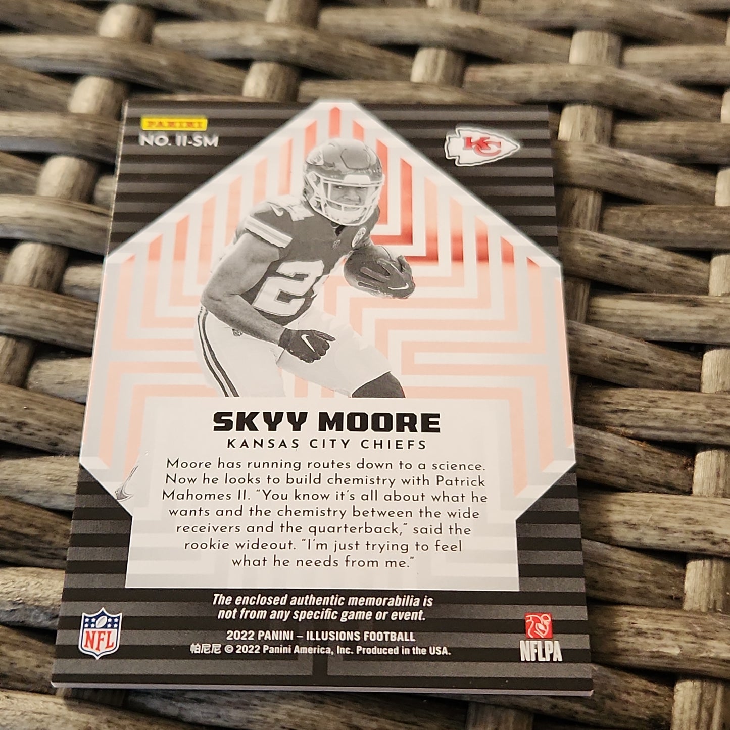 Panini Illusions Instant Impact Sky Moore RC Relic #II-SM