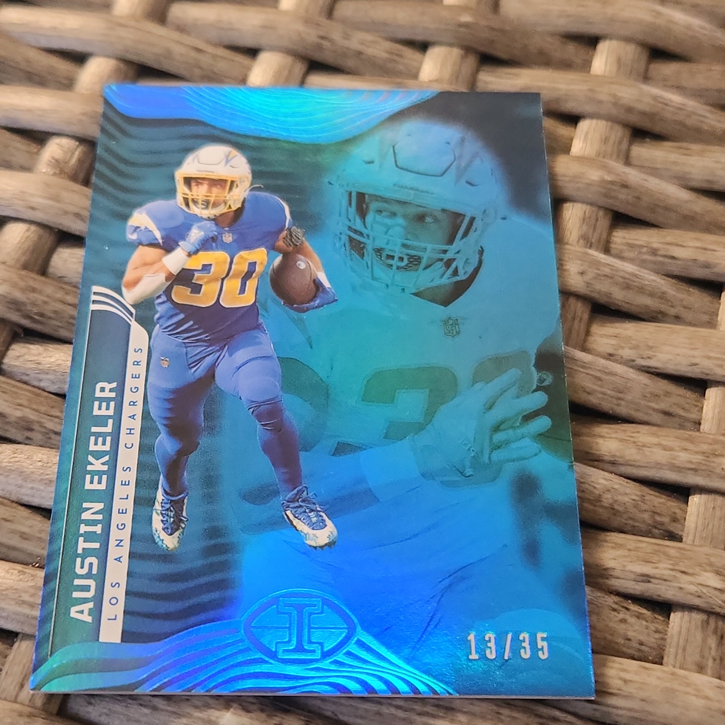 Panini Illusions Blue Austin Ekeler 13/35 #49