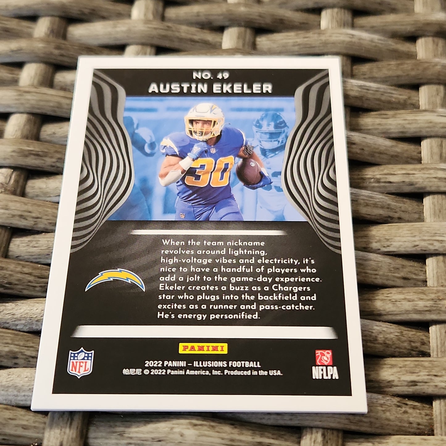 Panini Illusions Blue Austin Ekeler 13/35 #49