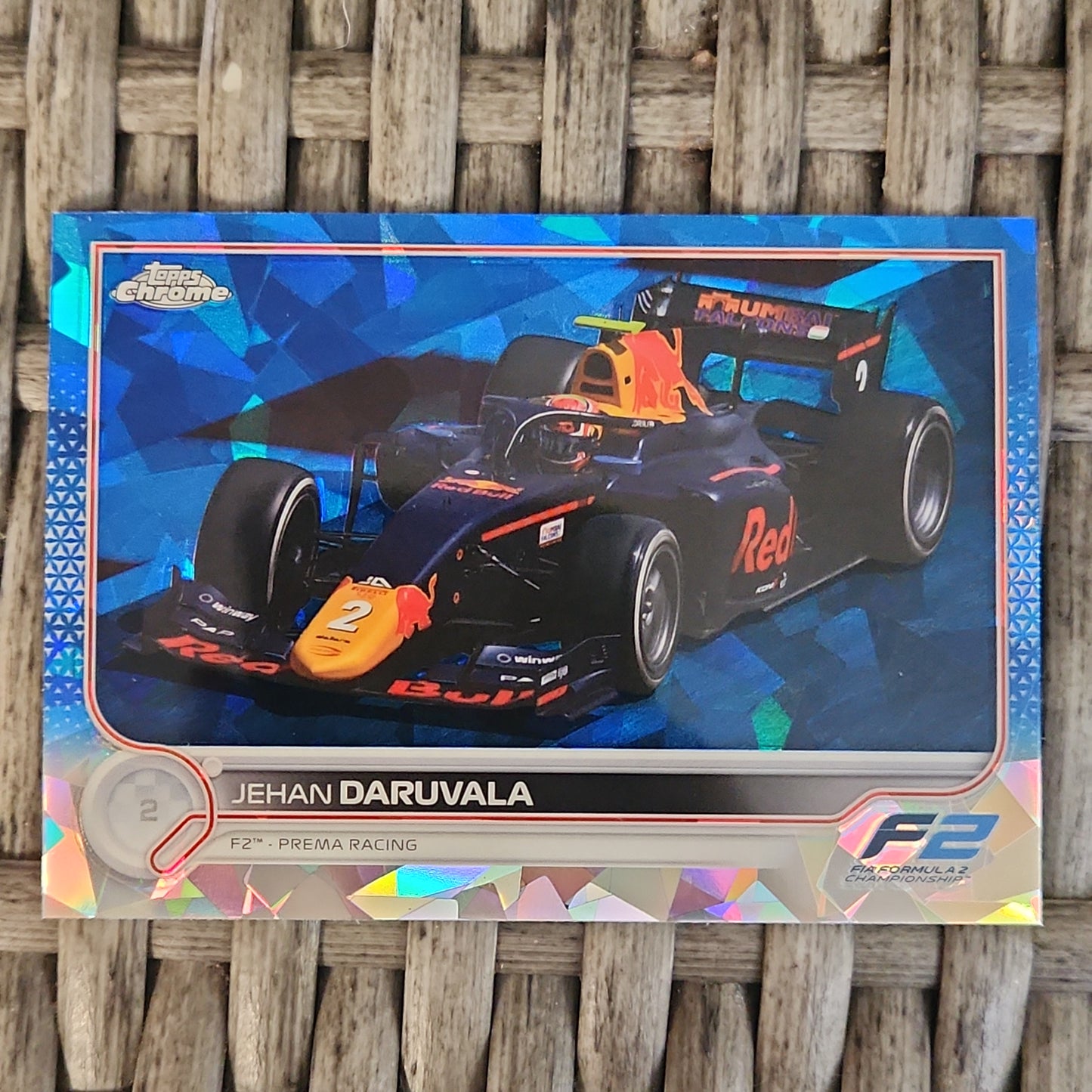 2022 Topps Chrome F1 Saphire Jehan Daruvala Formula 2 #130 Prema Racing