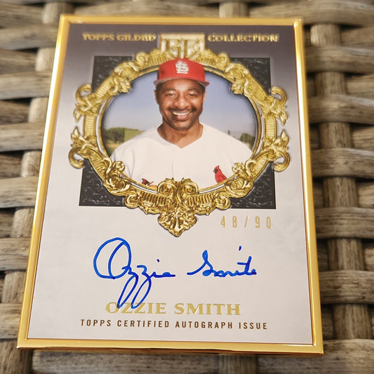 Topps Gilded Collection Ozzie Smith Auto 48/90 #HAFA-OS