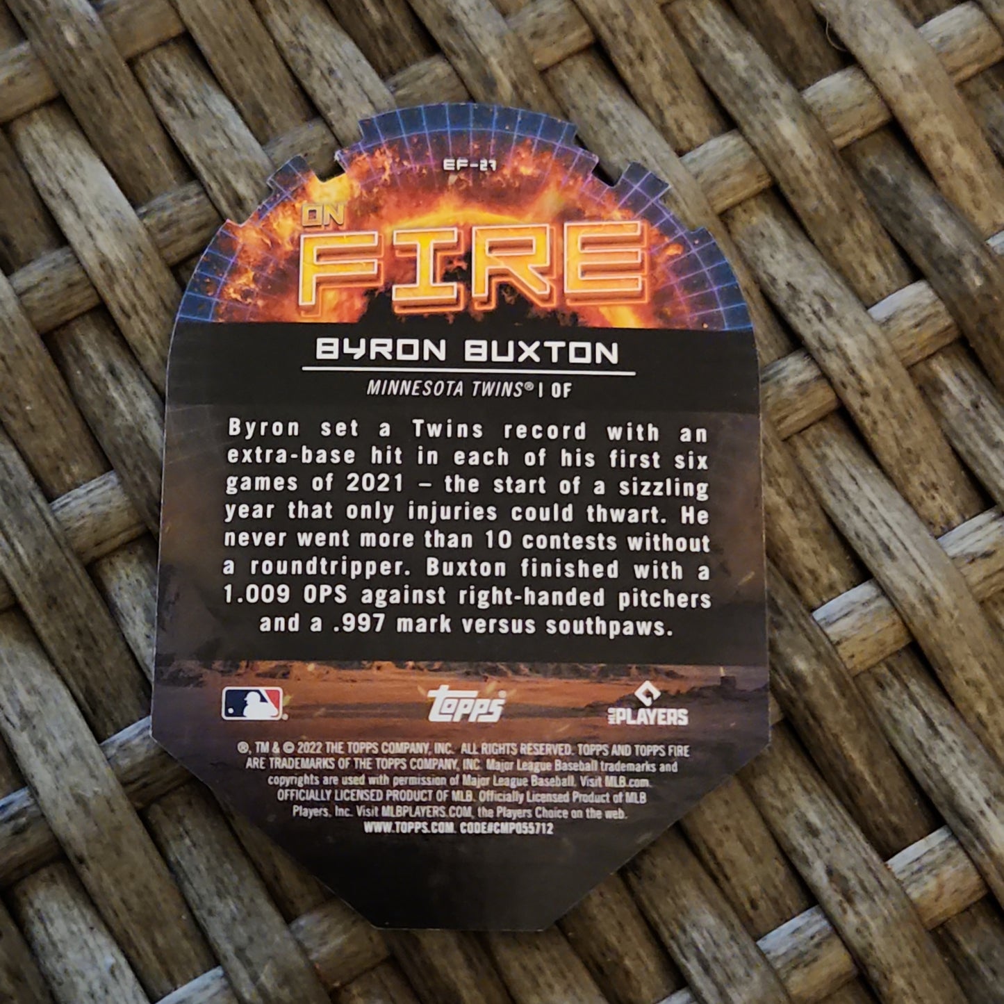 Topps On Fire Dye-Cut Byron Buxton #EF-27