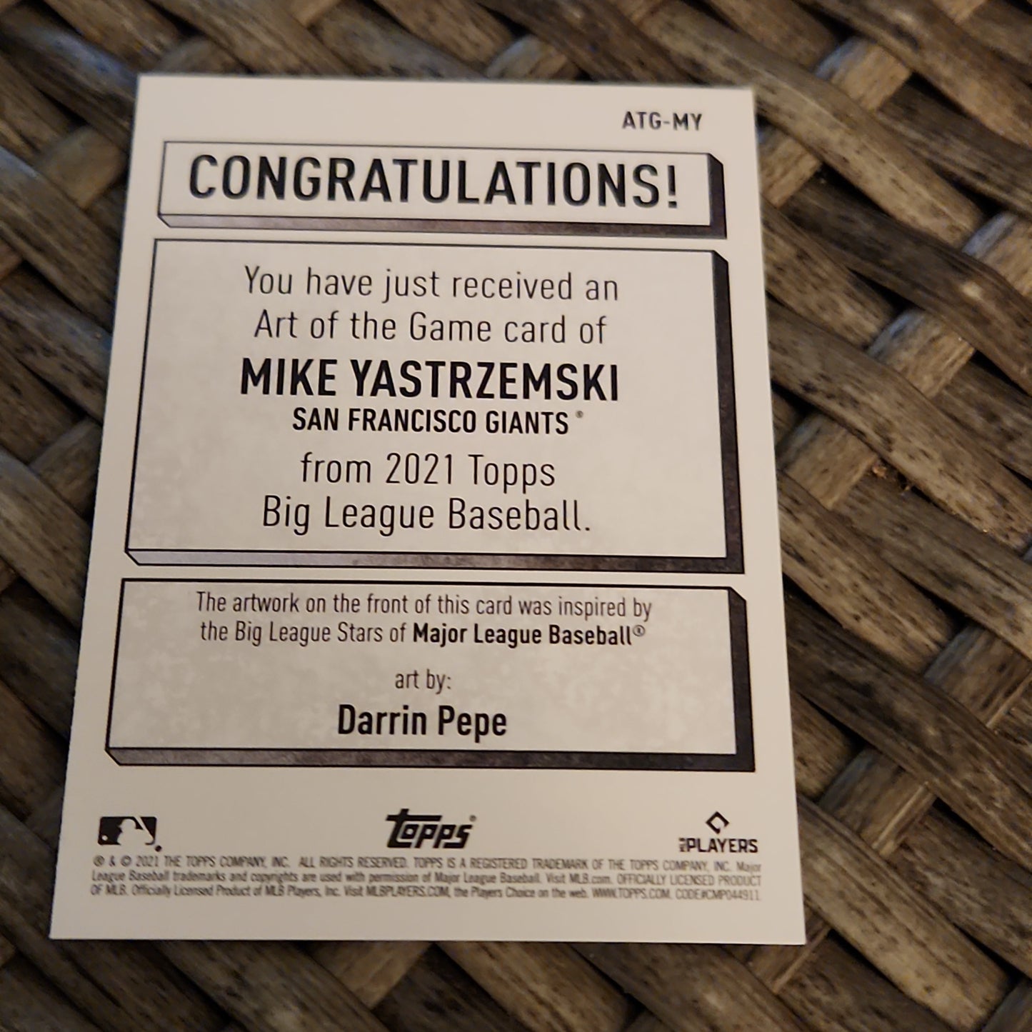 Topps BL Mike Yastrzemski #ATG-MY