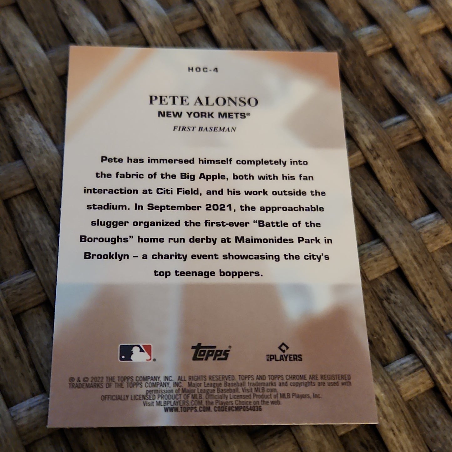 Topps Chrome Heart Of The City New York Pete Alonso #HOC-4