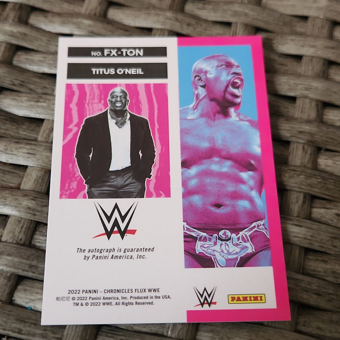 Panini Flux Titus O'Neil Auto #FX-TON