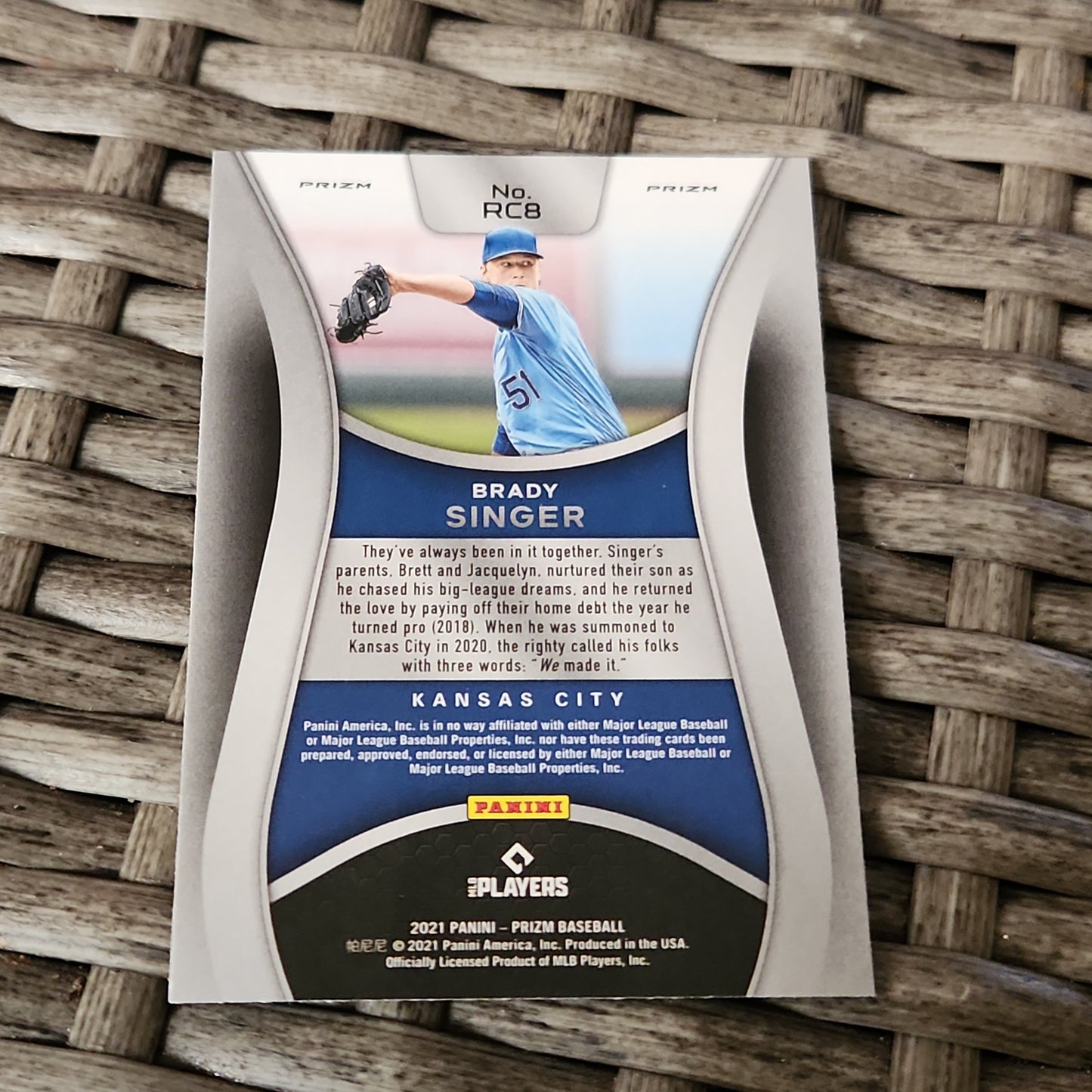 Panini Prizm Rookie Class Brady Singer #RC8