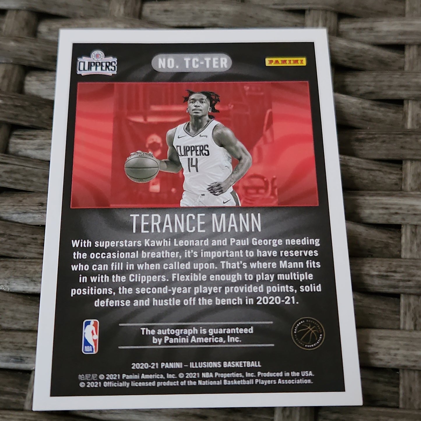 Panini Trophy Collection Terance Mann Auto #TC-TER