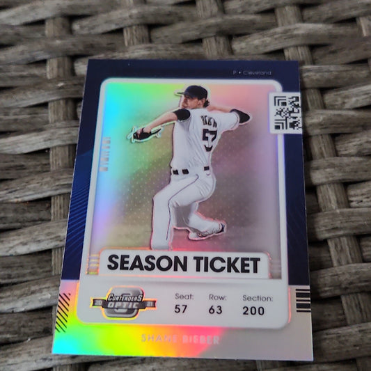 Panini Optic Prizm Conteders Season Ticket Shane Biber #20