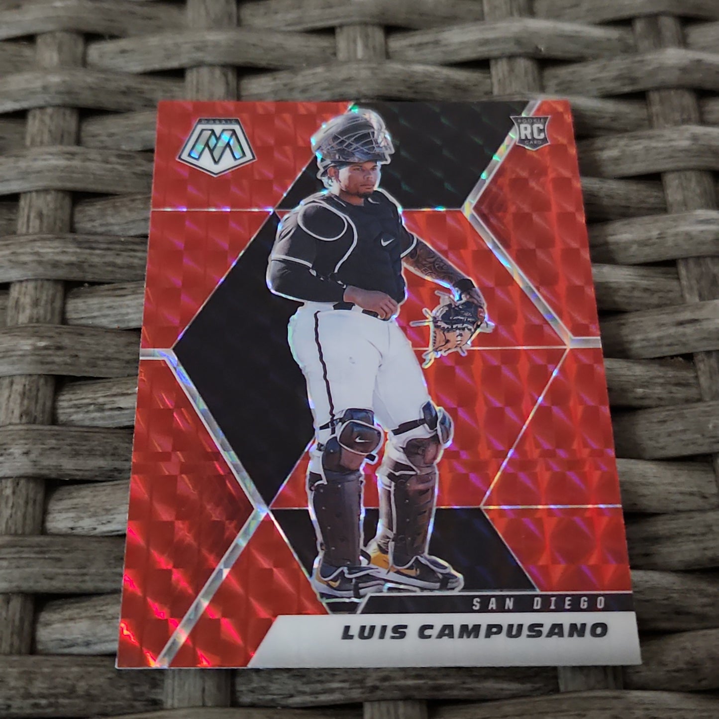 Panini Prizm Red Mosiac Luis Campusano RC #248