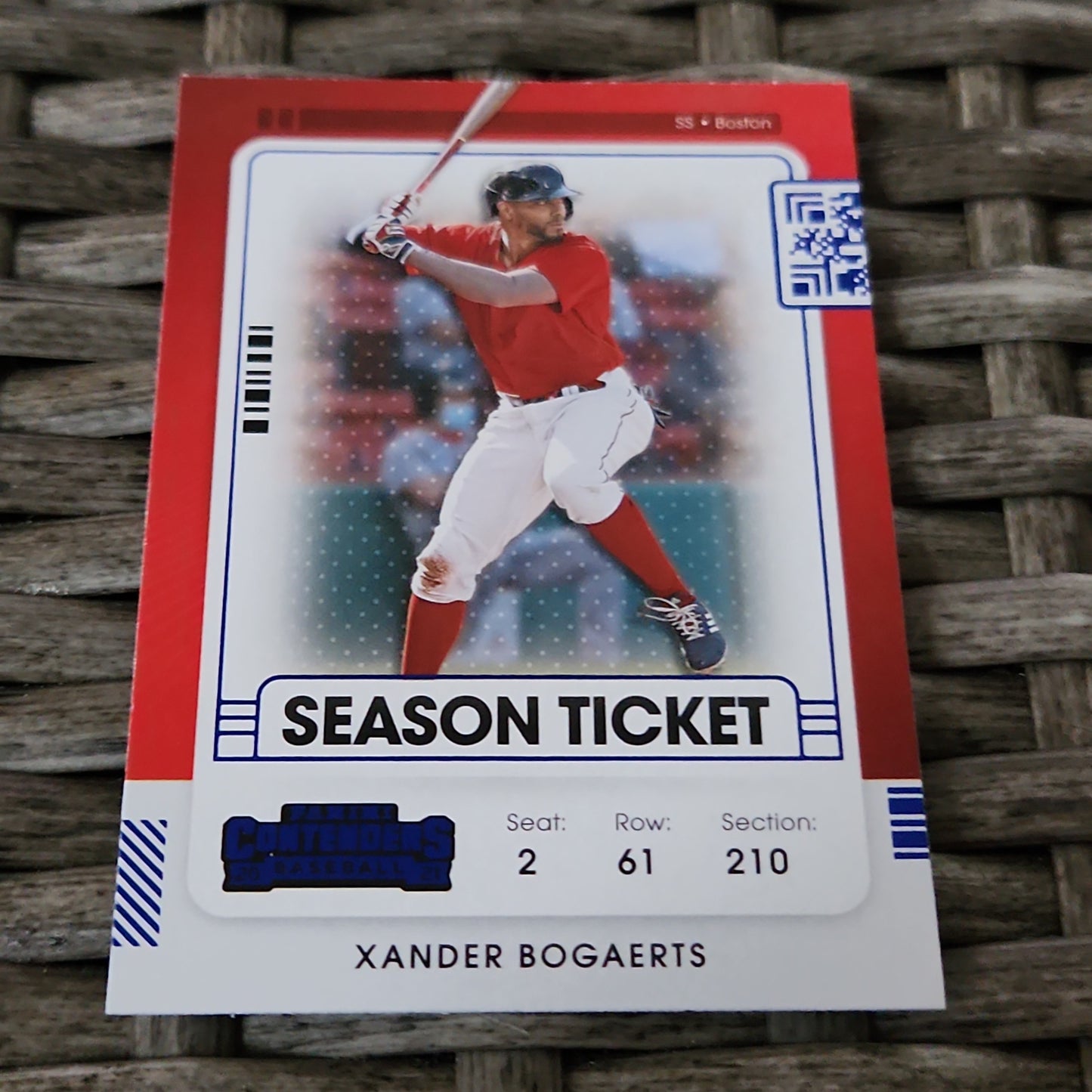 Panini Blue Conteders Season Ticket Xander Bigaerts #29