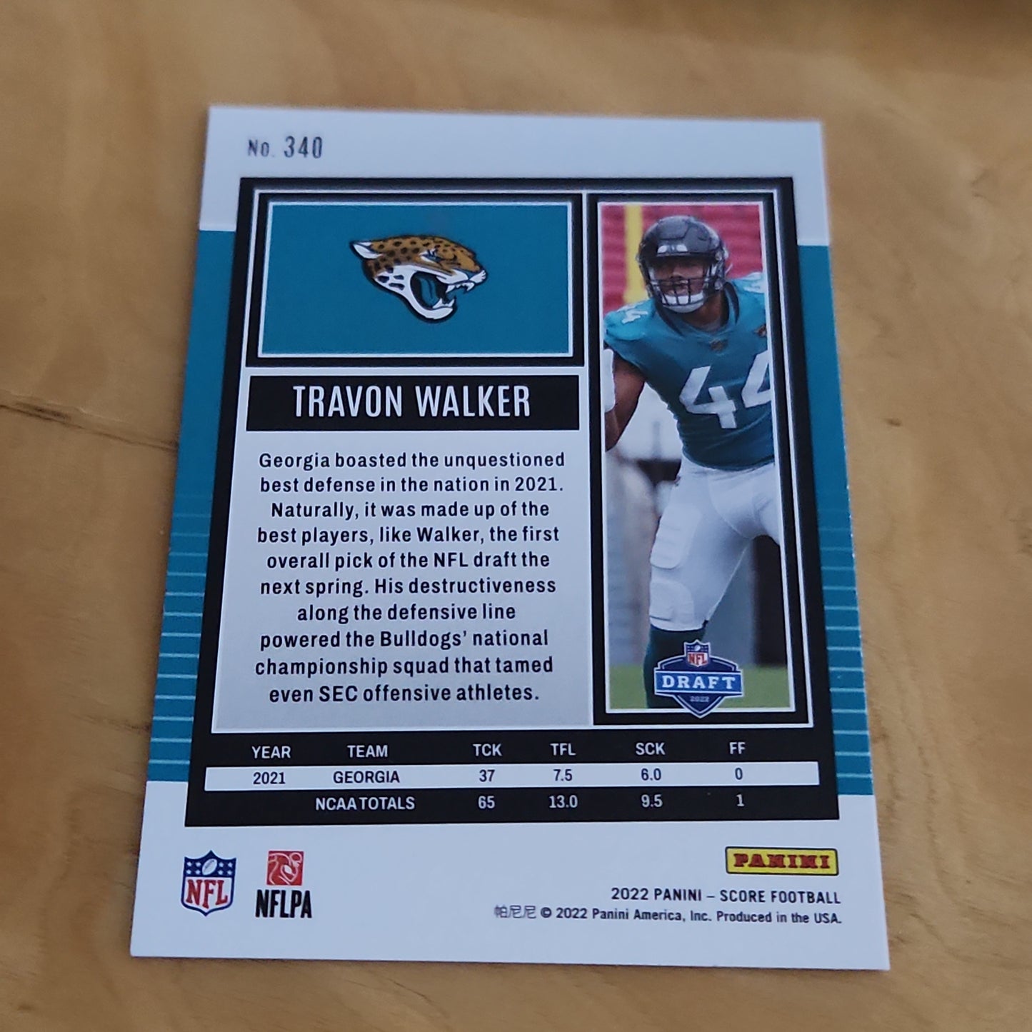 Panini Score Travon Walker RC #340