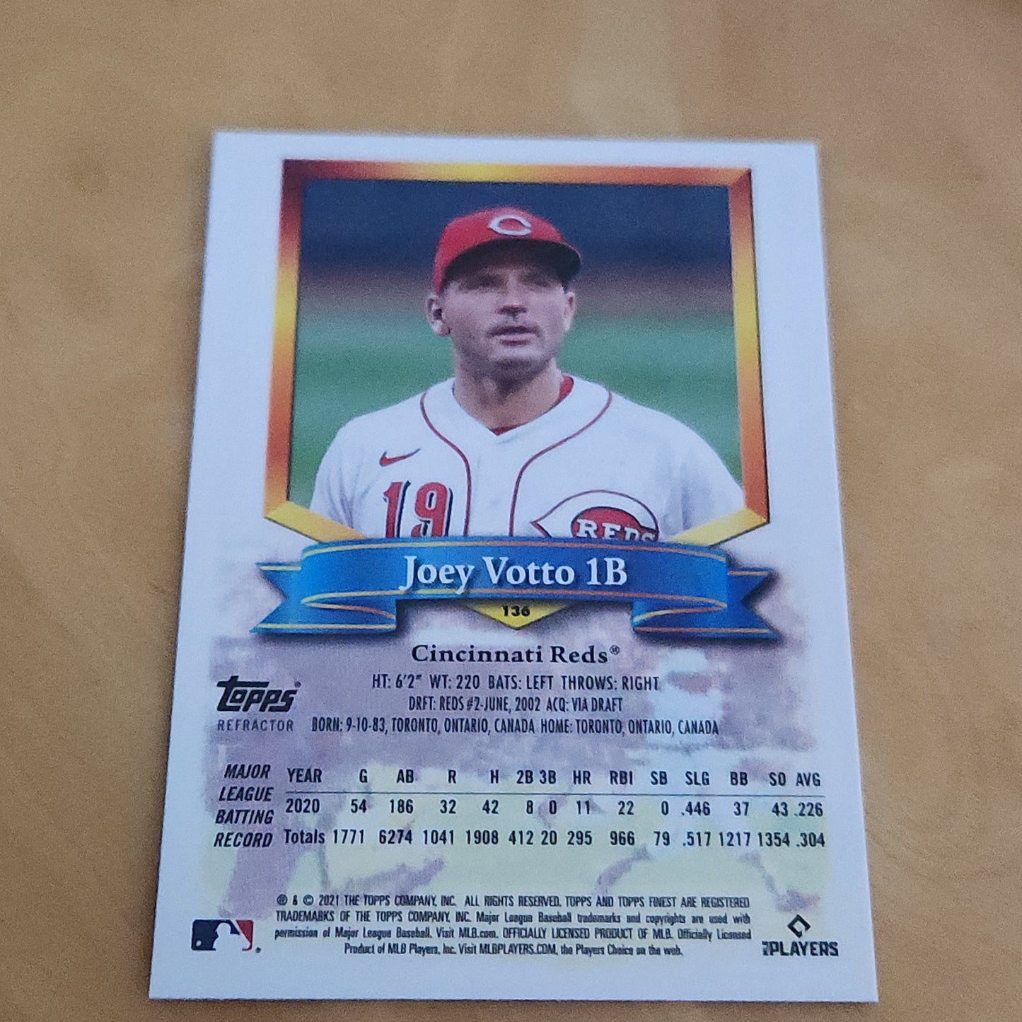Topps Finest Joey Votto #134