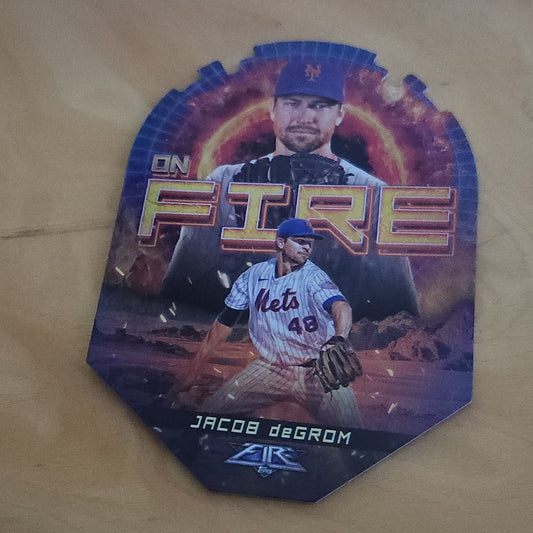 Topps On Fire Dye-Cut Jacob DeGrom #EF-19