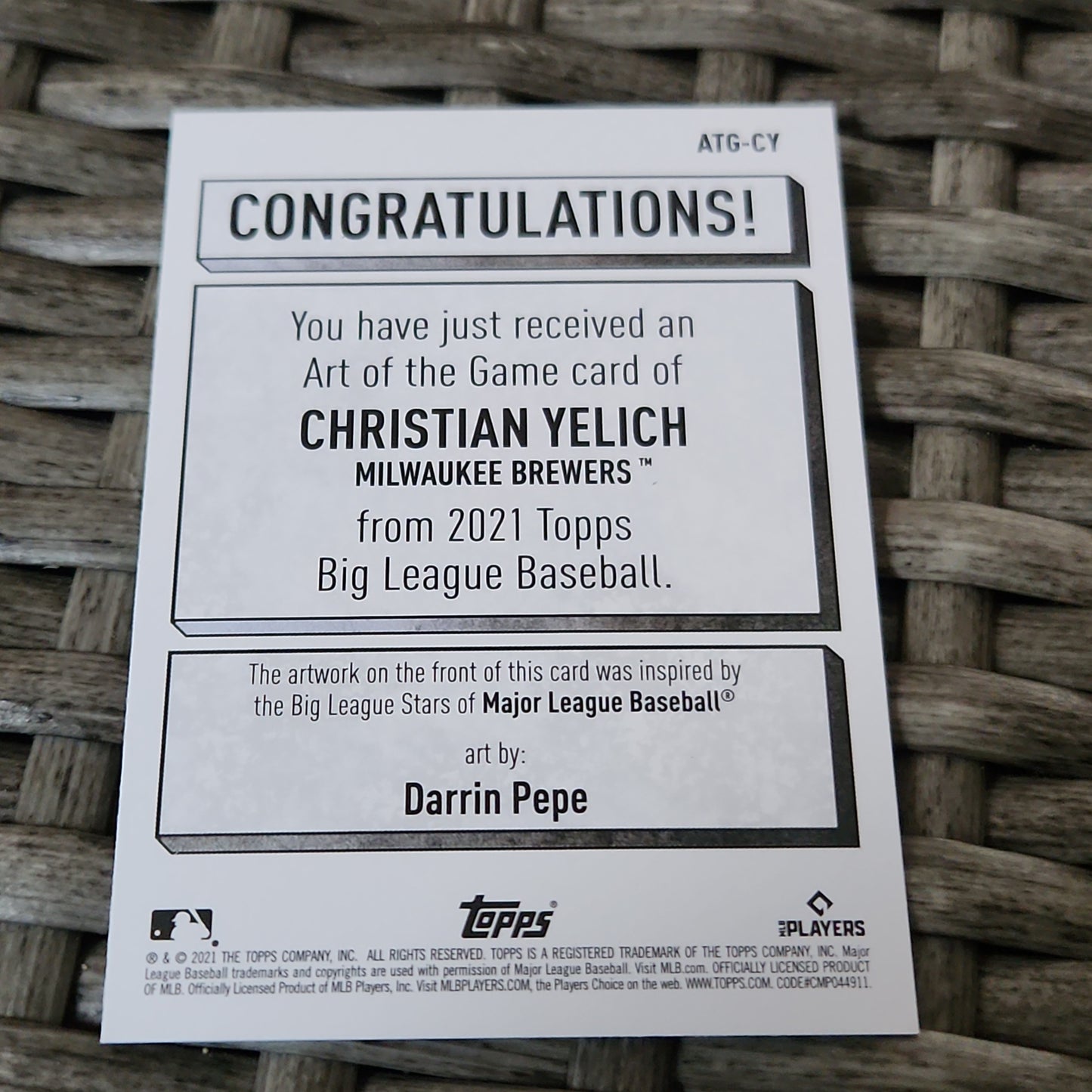 Topps BL Christian Yelich #ATG-CY