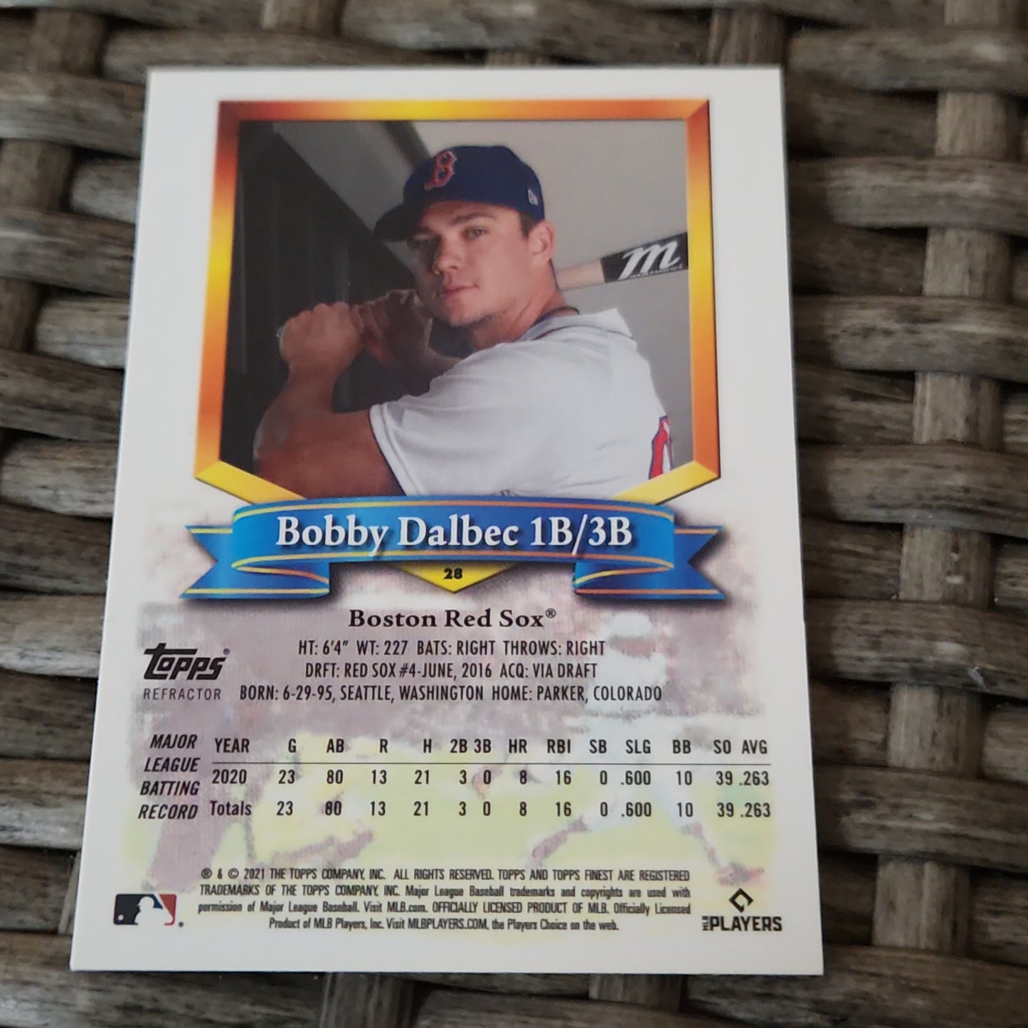 Topps Finest Bobby Dalbec #28