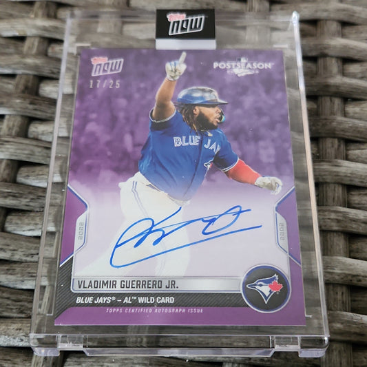 Topps Now Purple Post Season Vladimir Guerrero Jr. Auto 17/25 #PS-71C