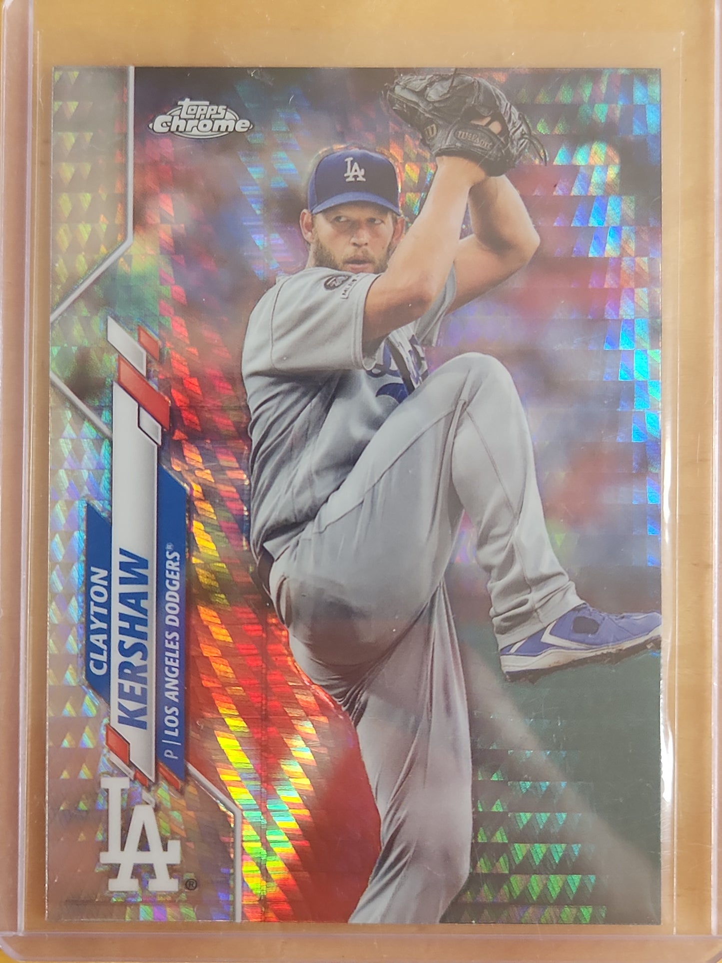 2020 Topps Chrome Clayton Kershaw Prizm Refractor #122 LA Dogers