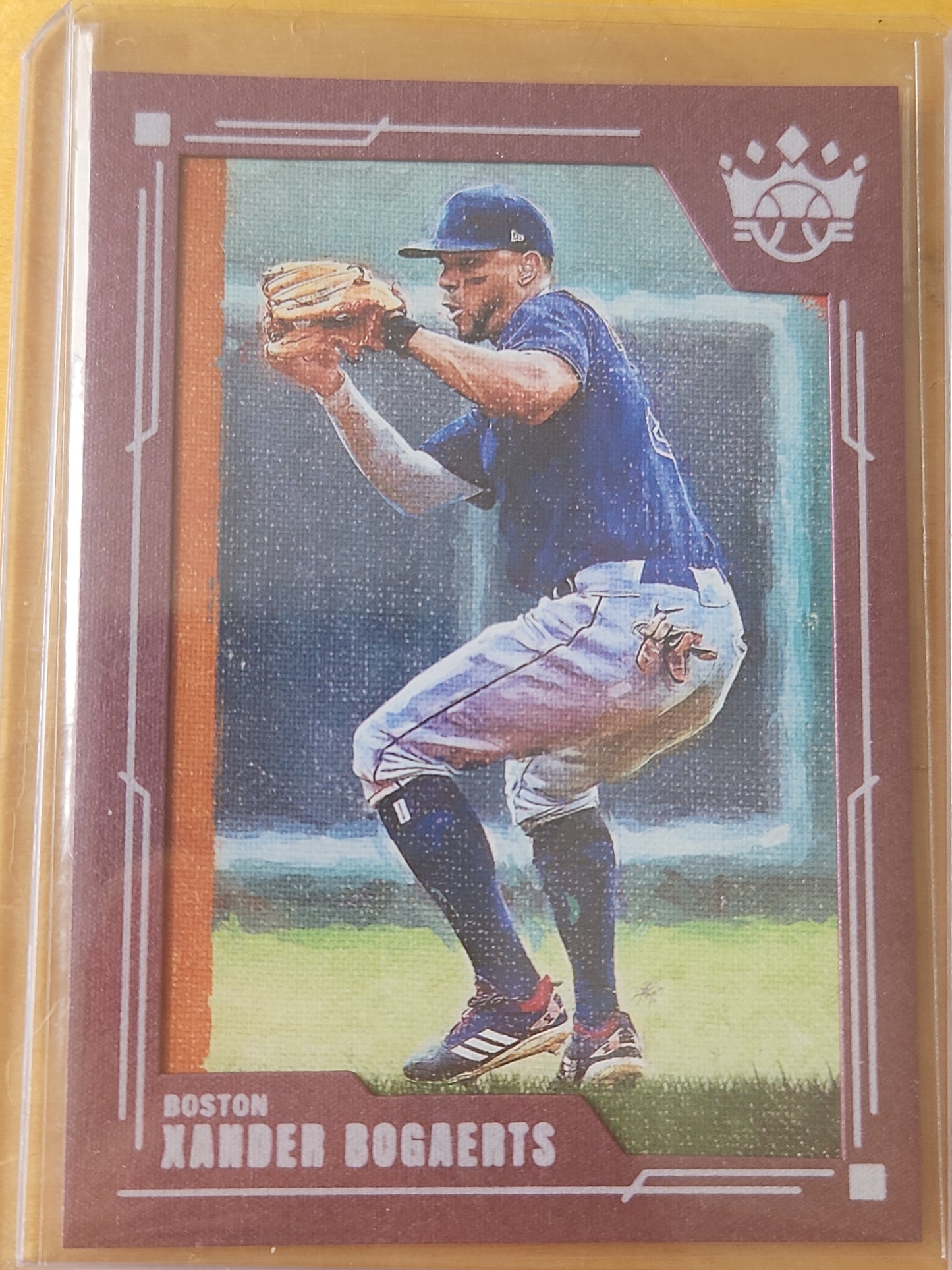 2022 Panini Diamond Kings Baseball Xander Bogaerts Purple Border #23 Boston Red Sox