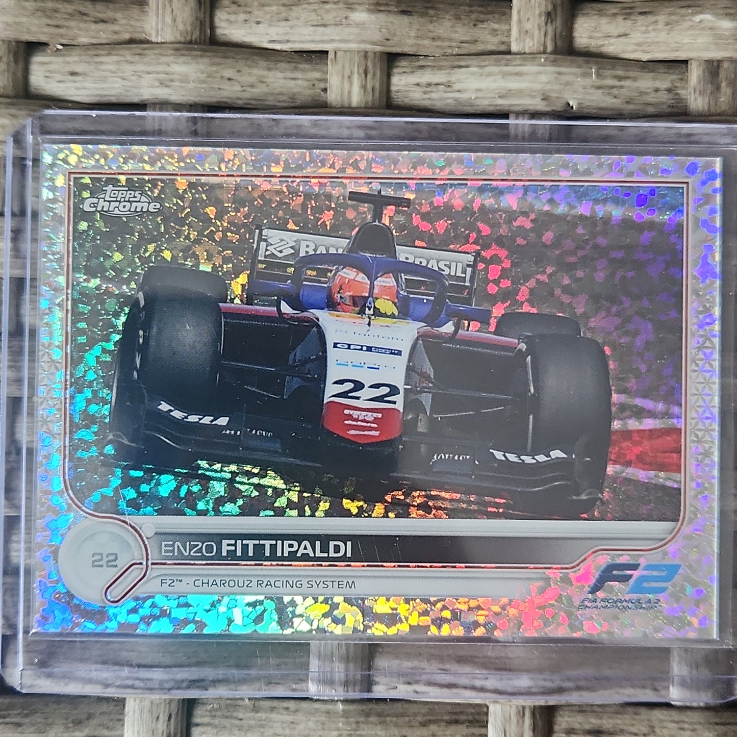 2022 Topps Chrome F1Enzo Fittipaldi F2 Mini Diamond 094/299 #147 Dallara F2 2018-Mecachrome