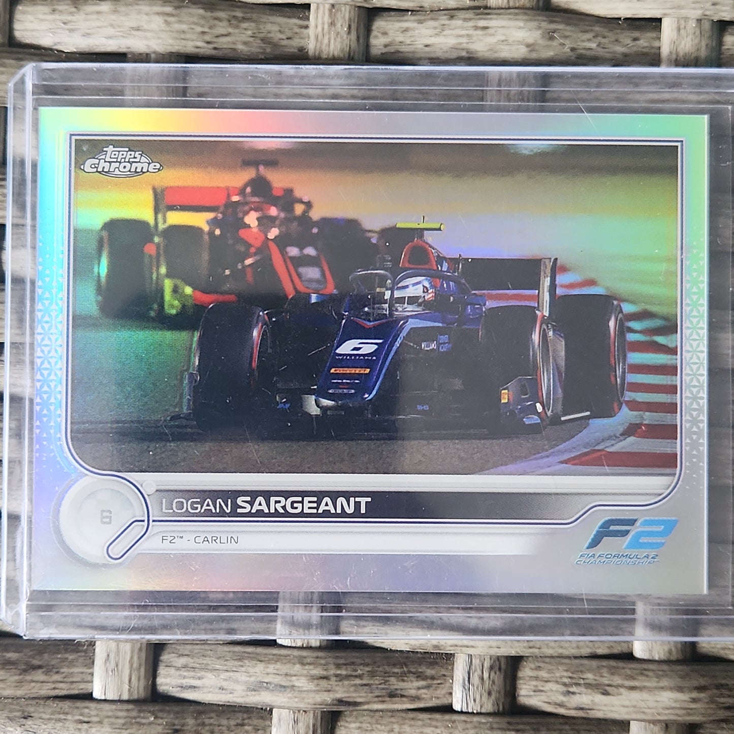 2022 Topps Chrome F1 Logan Sargeant F2 Refractor #Dallara F2 2018-Mecachrome