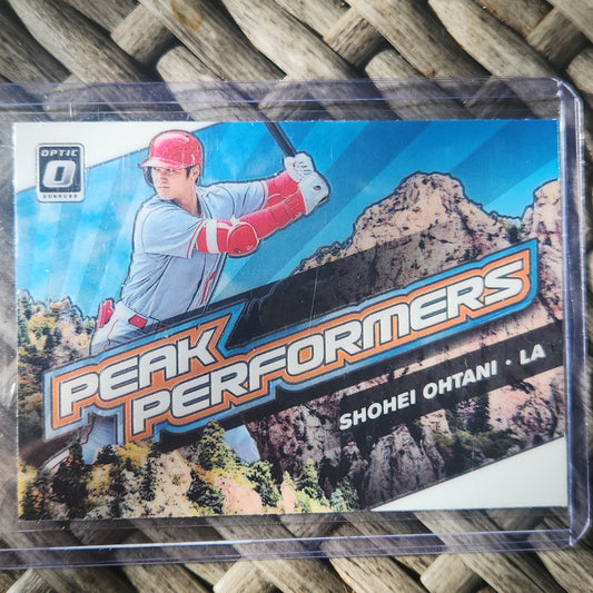 2019 Panini Donruss Optic Baseball Shohei Ohtani Peak Performers insert #PP-1 LA Angels