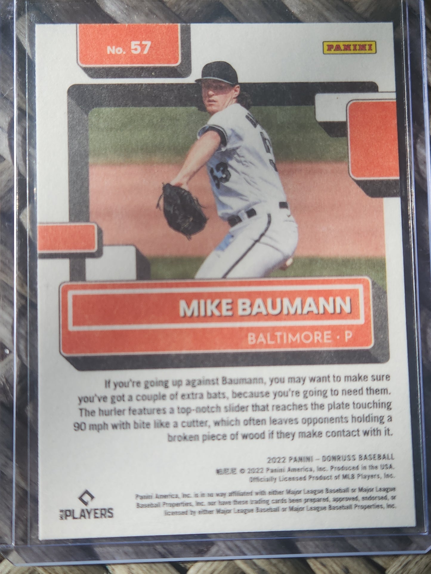 2022 Panini Donruss Baseball Mike Baumann Rayed Rookie Independence Day #57 Baltimore Orioles