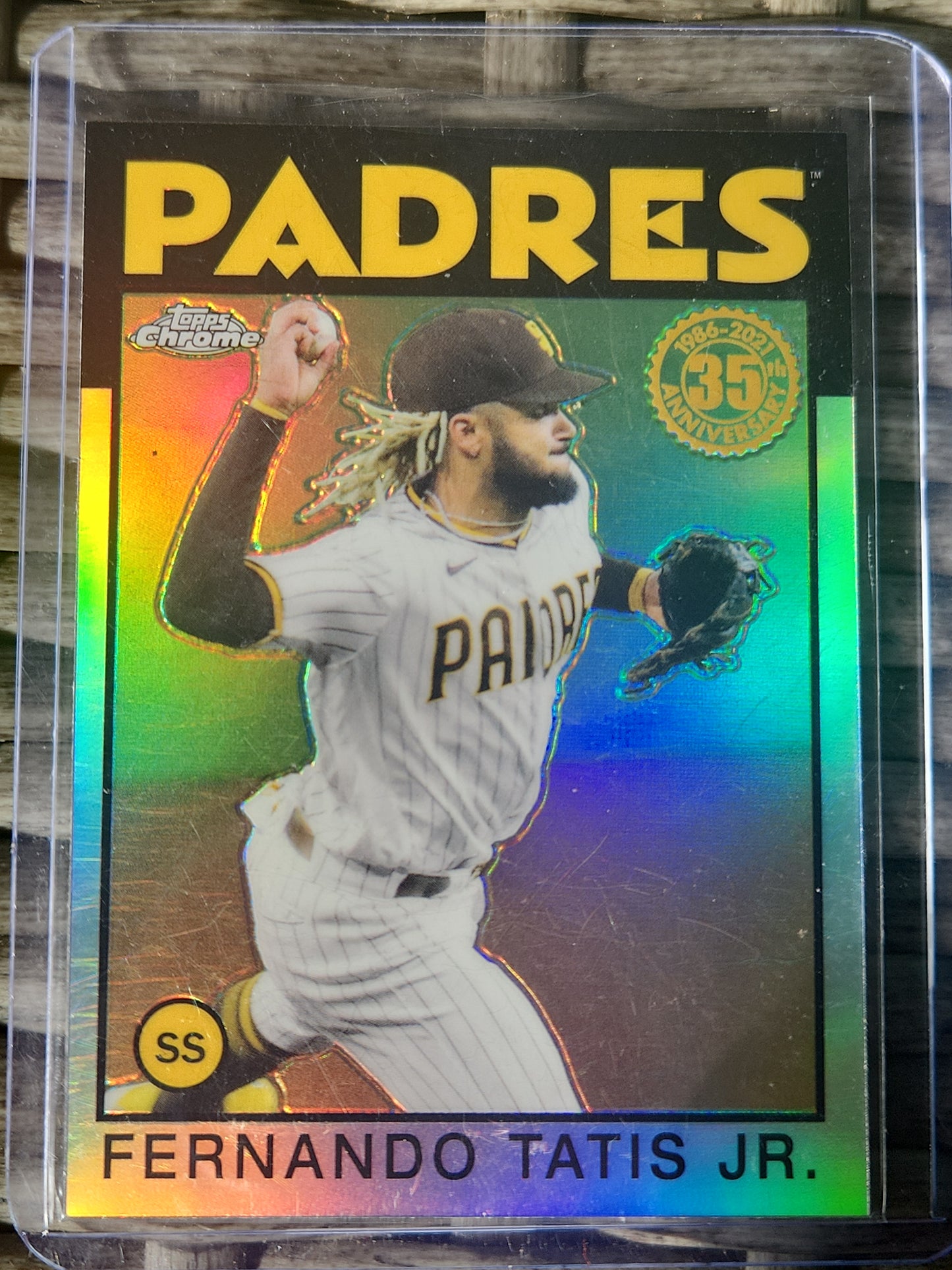 2021 Topps Chrome Fernado Tatis Jr. Refractor 35th anniversary #86BC-20 San Diego Padres