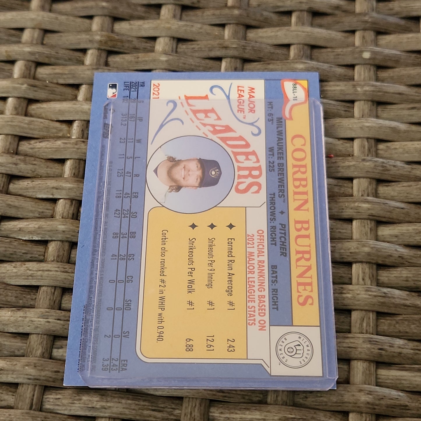 Giant Topps Corbin Burnes #88LL-18