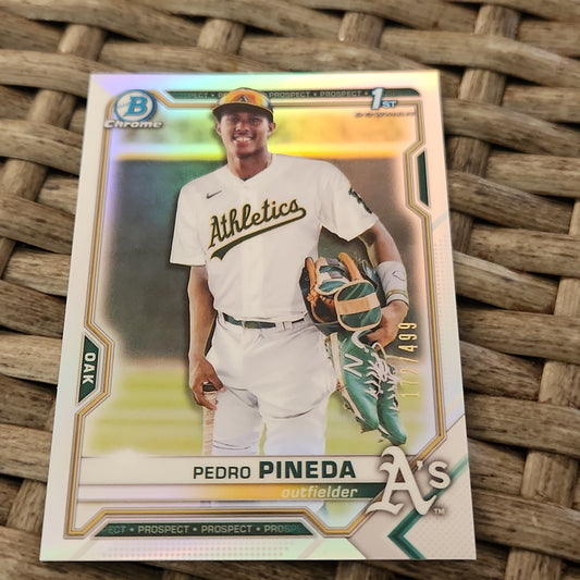 Topps 1st B Holo Chrome Pedro Pineda 172/499 #BCP-216