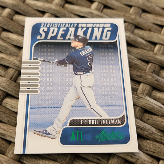 Panini Absolute Green Statistically Speaking Freedie Freeman #SS-6