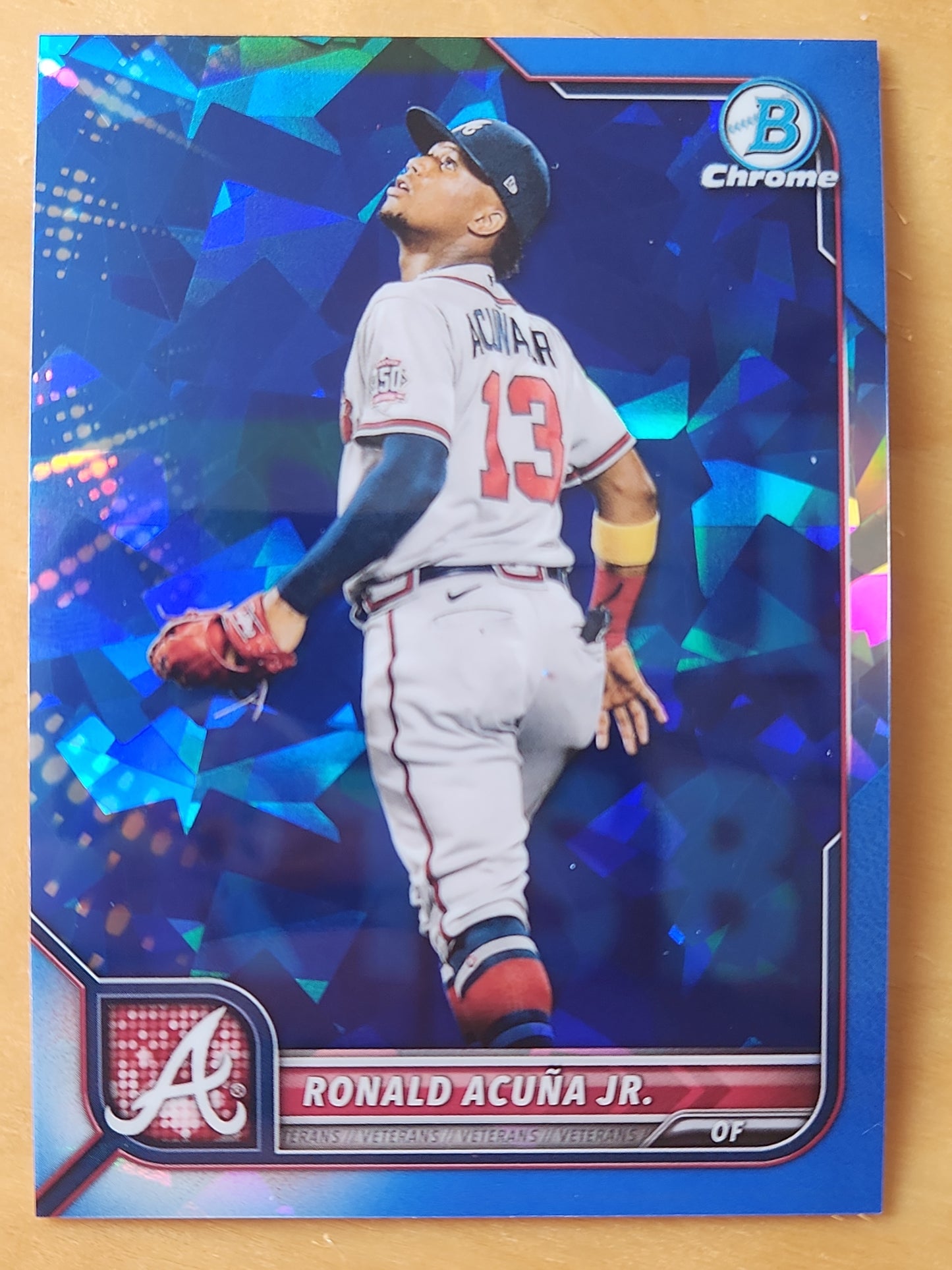 2022 Topps Bowman Ronald Acuña Jr. Veteran Spahire #58 Atlanta Brave