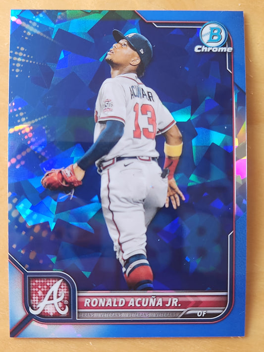 2022 Topps Bowman Ronald Acuña Jr. Veteran Spahire #58 Atlanta Brave