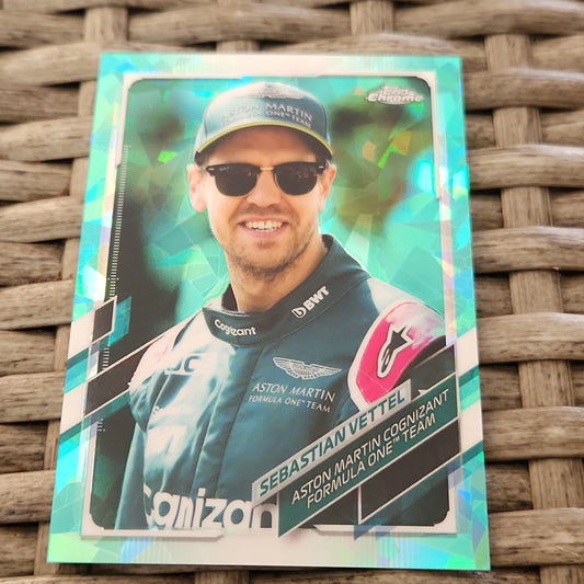 Topps Chrome Aqua Saphire Sebastian Vettel 27/99 #27