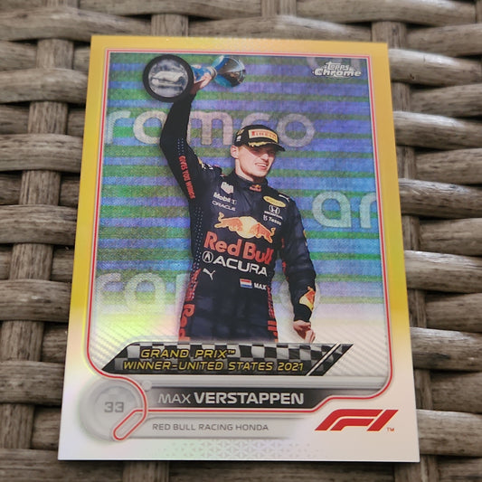 Topps Chrome Orange Max Verstappen RC 50/50 #167