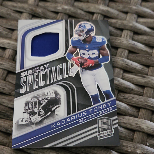 Panini Spectar Prizm Sunday Spectacle Kardarius Toney Relic 47/99 #SS-KTO