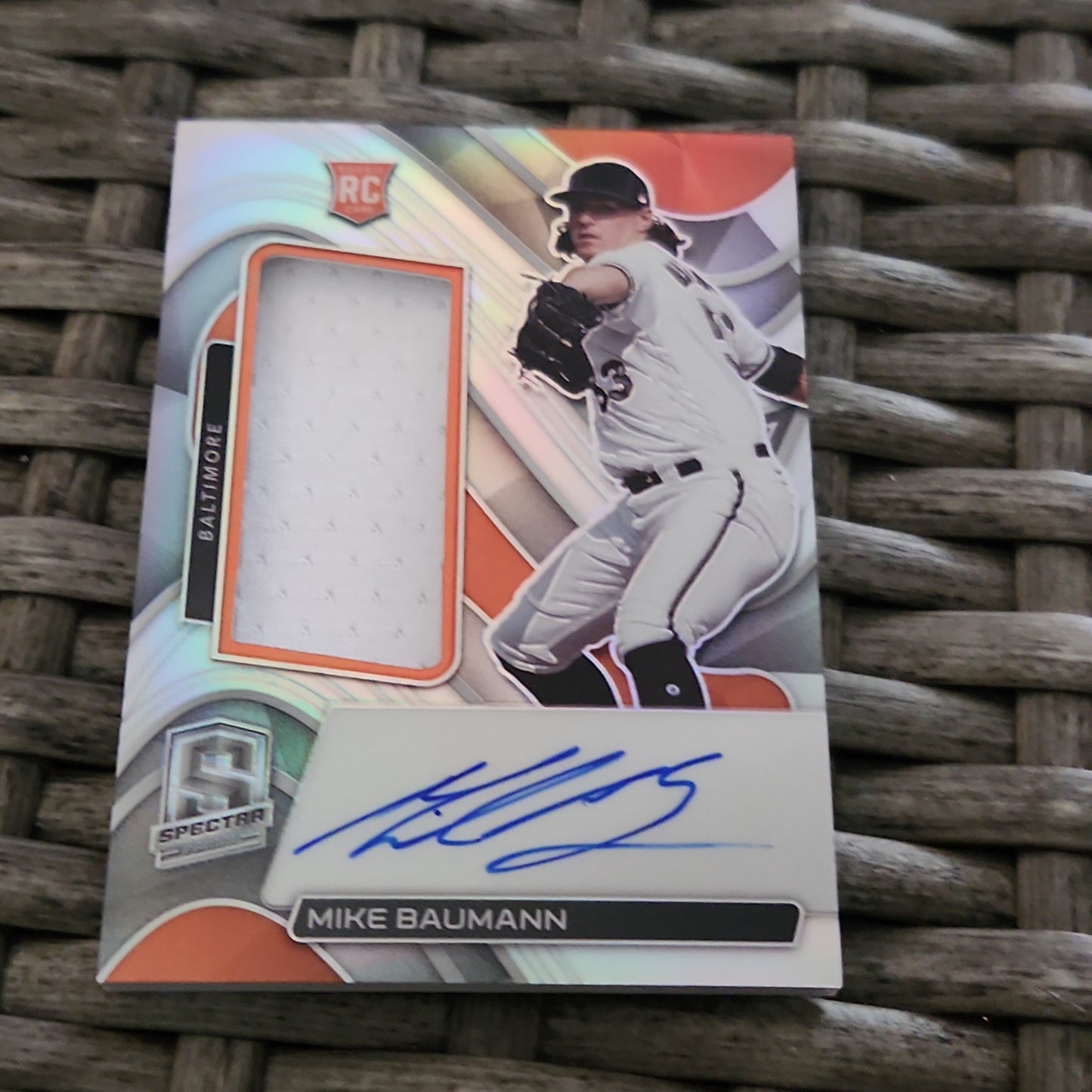 Panini Spectar Prizm Mike Baumann RC Auto Patch 199/199 #127