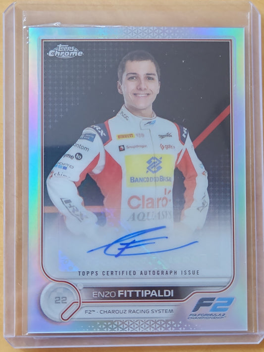 2022 Topps Chrome F1 Enzo Fittipaldi F2 Refractor #CAC-EF Charouz Racing System