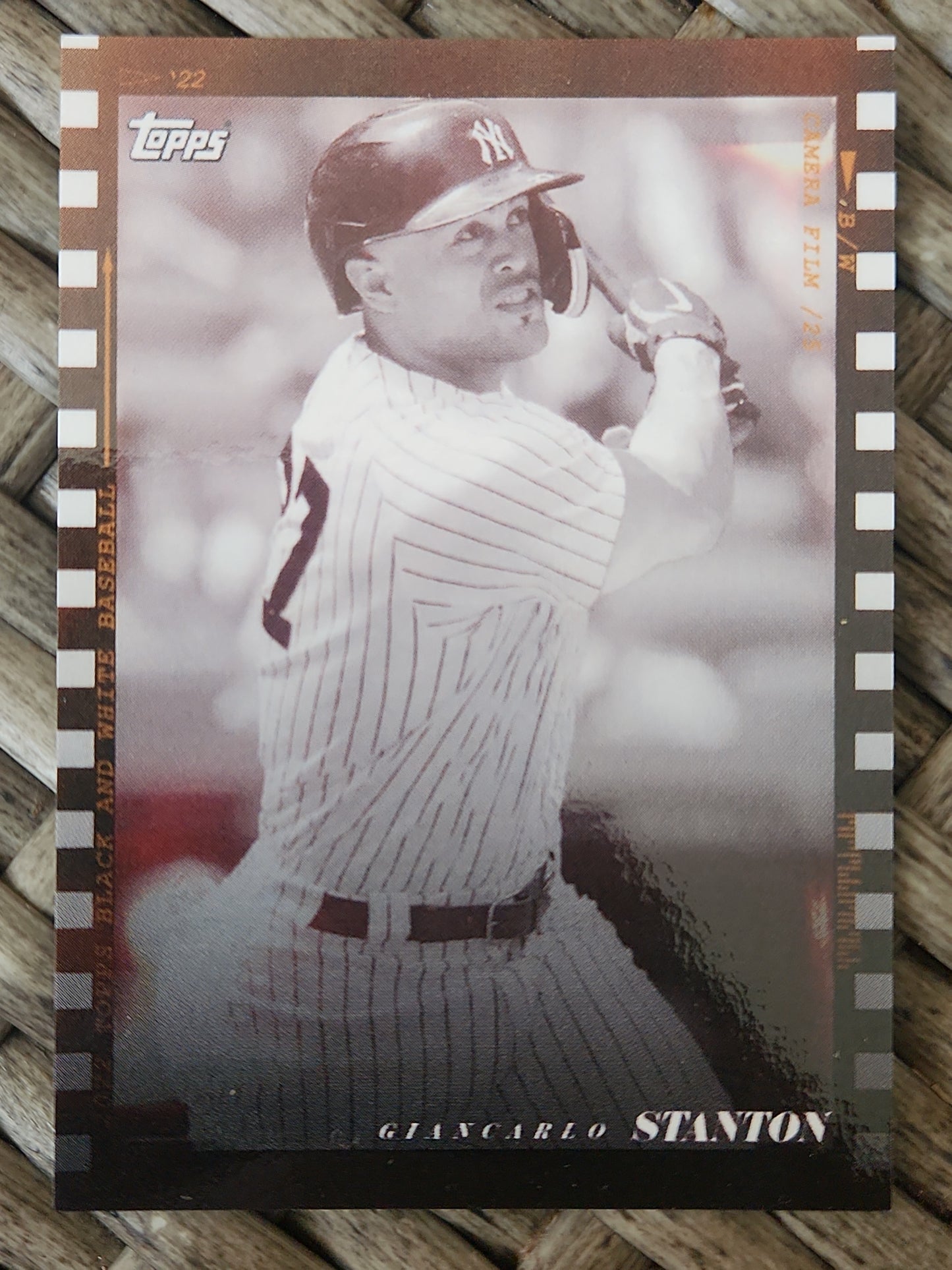 2022 Topps Black and White Baseball Giancarlo Stanton Camera Film 08/25 #88 New York Yankees