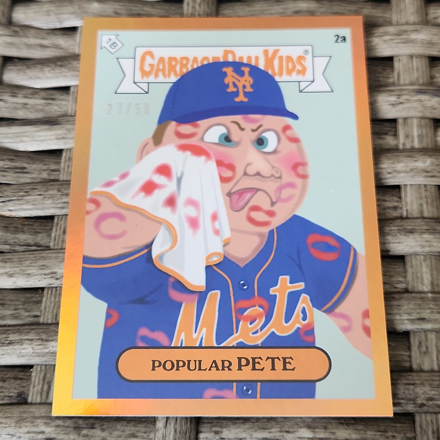 Topps Chrome Garbage Pail Kids X Keith Shore MLB Orange Popular Pete 27/50 #2a